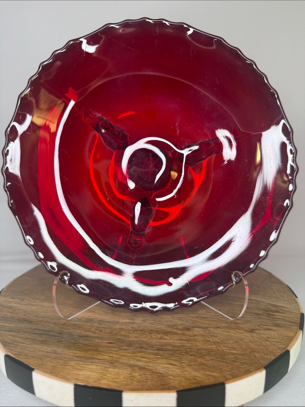 Art Glass 3-Footed Flared Bonbon/Candy Dish